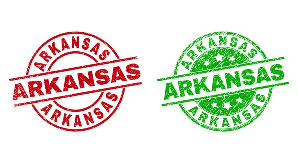 ARKANSAS Kerek vízjelek Grunged Style használatával — Stock Vector