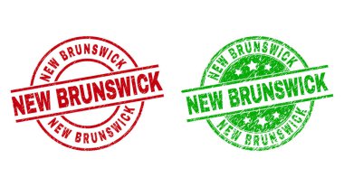 YENİ BRUNSICK Yuvarlak Mühürlü Grunged Surface