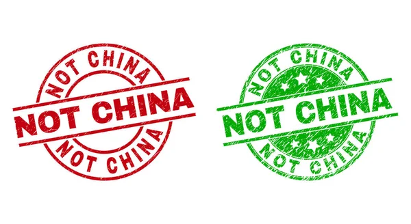 NÃO CHINA Selos de carimbo redondo com estilo impuro — Vetor de Stock