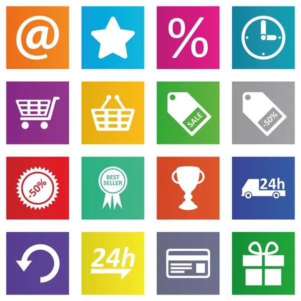 iş, e-ticaret, web ve alışveriş simgeleri metro stilini ayarla