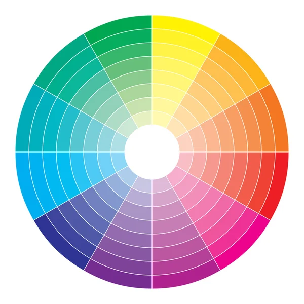 Spectre de couleur roue abstraite, fond de diagramme coloré — Image vectorielle