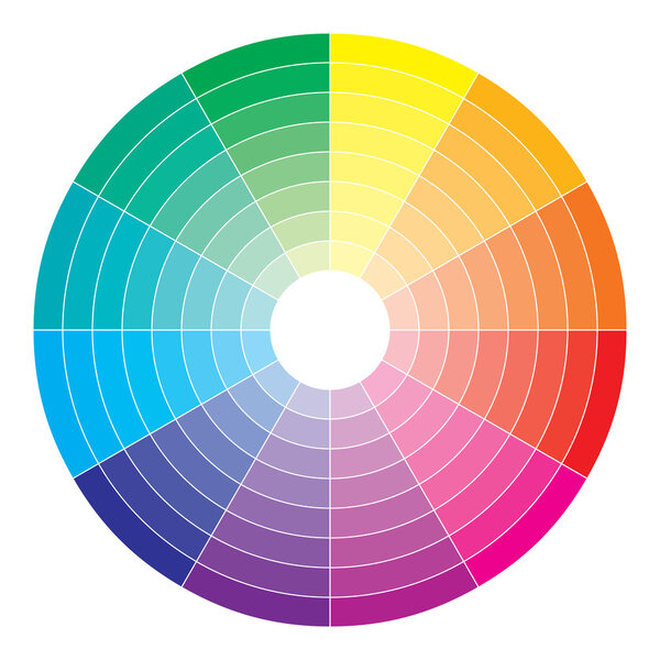 Color spectrum abstract wheel, colorful diagram background
