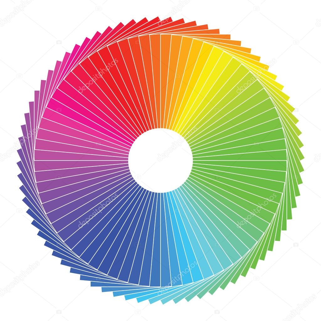 Color spectrum abstract wheel, colorful diagram background
