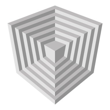 Colorful vector cube design, isolatedon white background