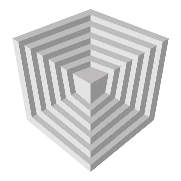 Conception de cube vectoriel coloré, isolésur fond blanc — Image vectorielle