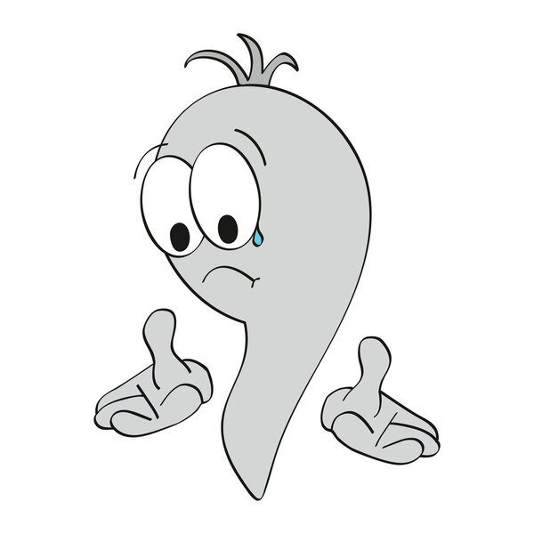 Gray cartoon worm design vector illustration with different emotions