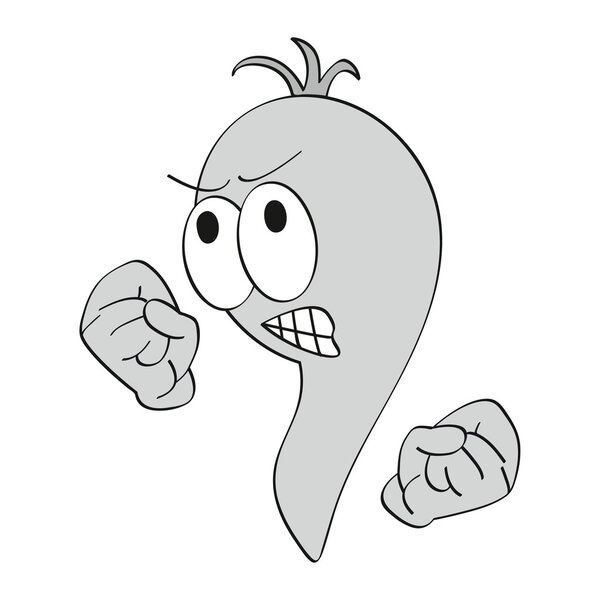 Gray cartoon worm design vector illustration with different emotions