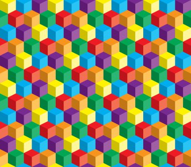 tasarlamak vektör tekrarlanabilir arka küp ve kareler