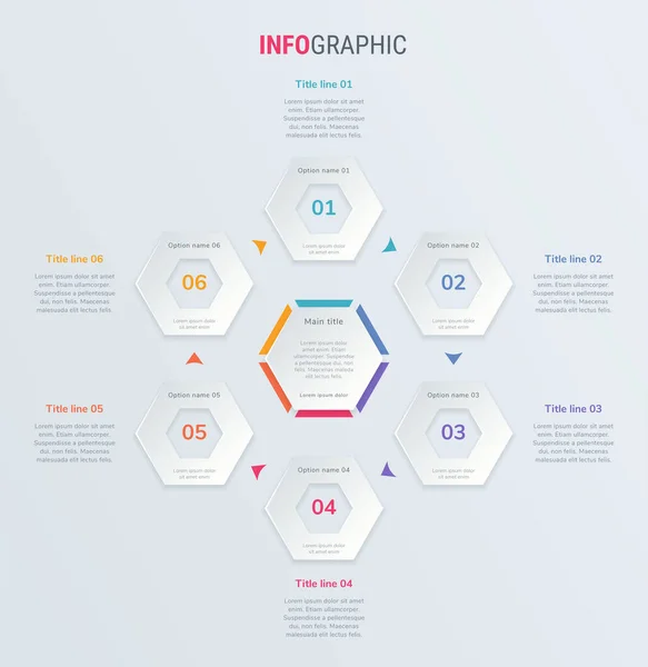 Zeitachse Infografik Design Vektor Schritte Wabenworkflow Layout Zeitleistenvorlage Für Vektorinfografik — Stockvektor