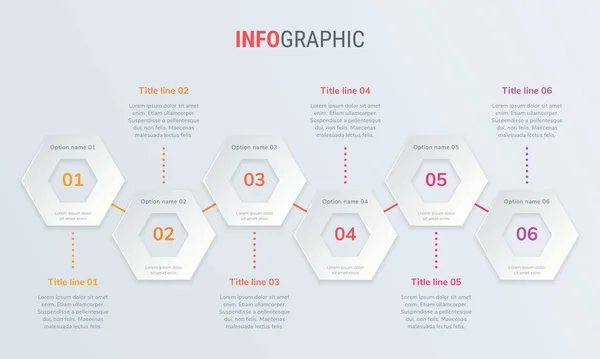 Abstrakte Geschäftswaben Infografik Vorlage Mit Optionen Rotes Diagramm Zeitachse Und — Stockvektor