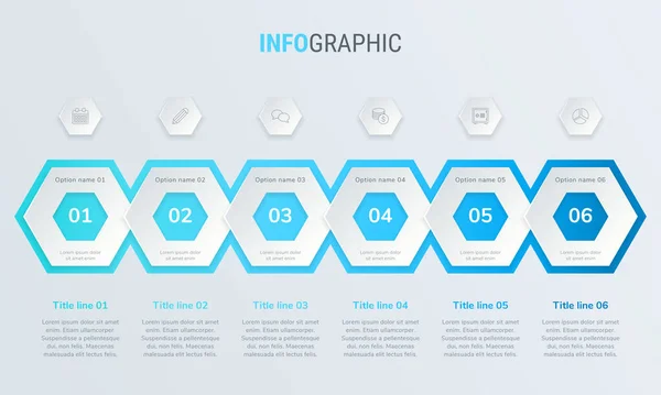 Abstrakte Geschäftswaben Infografik Vorlage Mit Schritten Blaues Diagramm Zeitachse Und — Stockvektor