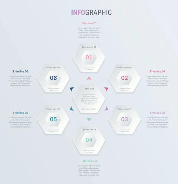 Vintage Vektor Infografik Timeline Design Vorlage Mit Wabenelementen Inhalt Zeitplan — Stockvektor