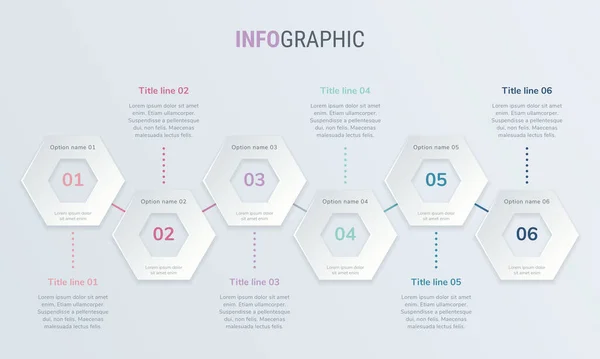 Modelo Infográfico Favo Mel Negócios Abstrato Cores Vintage Com Opções — Vetor de Stock