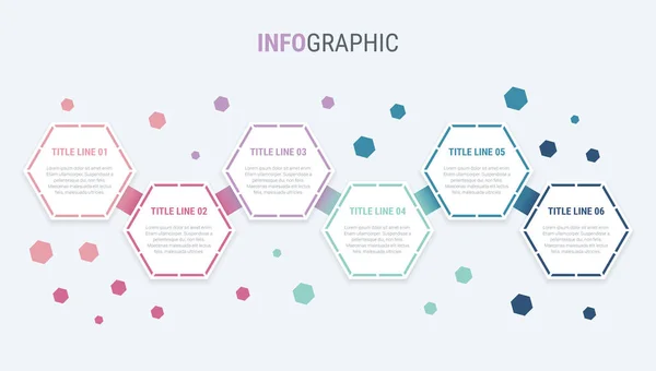 Infographic Template Options Honeycomb Design Beautiful Vintage Colors Vector Timeline — Stock Vector