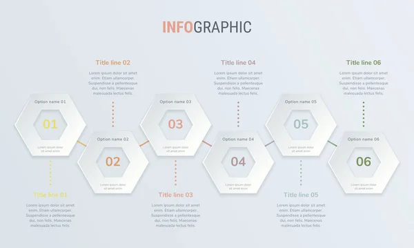 Modelo Infográfico Favo Mel Negócios Abstrato Cores Vintage Com Opções — Vetor de Stock