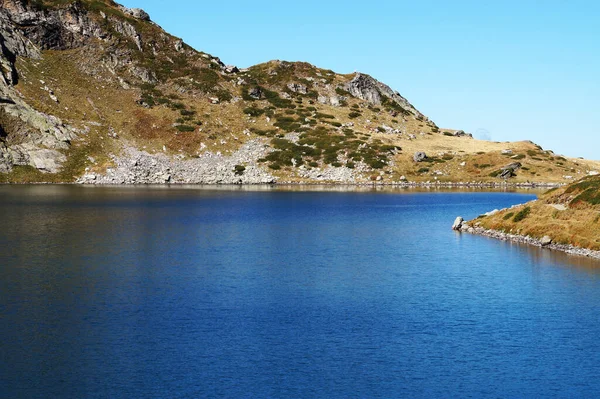 Lac Bleu Dans Les Montagnes Rila Bulgarie Soleil — Photo