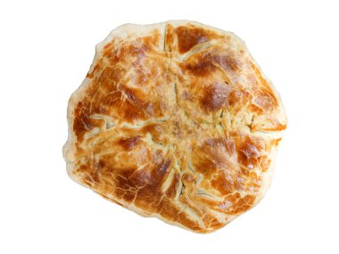 Kahrolası buğday tortillası beyaz arkaplanda izole edilmiş..