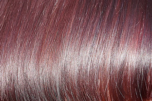 Красный Коричневый Блестящие Волосы Близко Тонировка Волос — стоковое фото