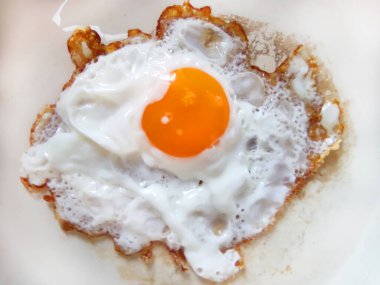 Gıda arka planı için yakın plan yumurta, üst görünüm.