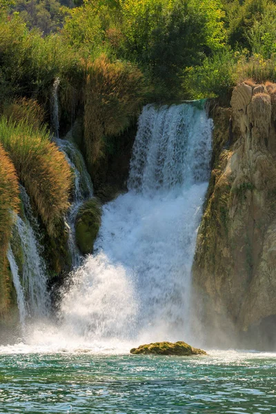 Close View Waterfall Krka Nature Reserve Croatia — Stock Photo, Image