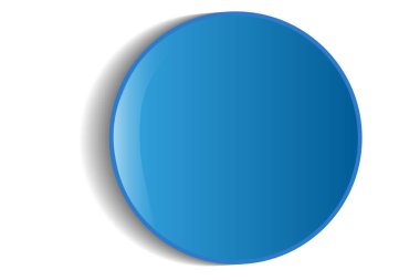 Beyaz arka planda mavi bir plaka. vektör illüstrasyonu.