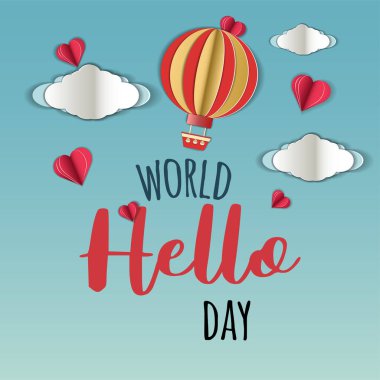 Kasım ayı merhaba konsepti arka plan. Kağıt kesimi kartpostal.