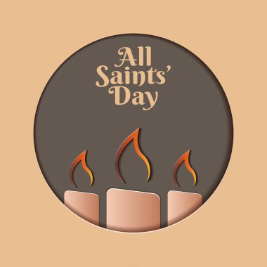 Kağıt kesiği kartpostal. Azizler Günü