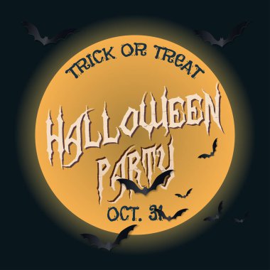 Kağıt kesiği kartpostal. Cadılar bayramı partisi