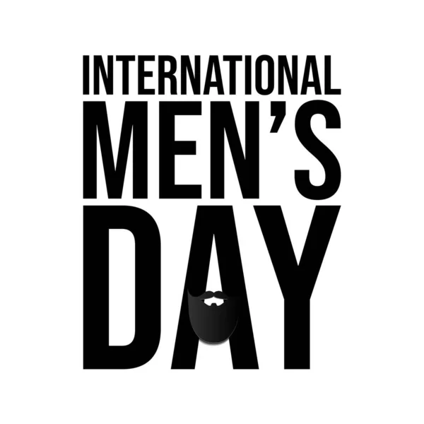 Mens Day Papercut Posctard — 스톡 벡터