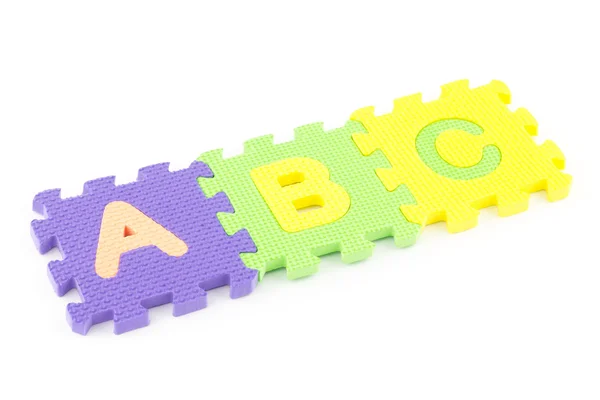 ABC lettere pezzi puzzle — Foto Stock