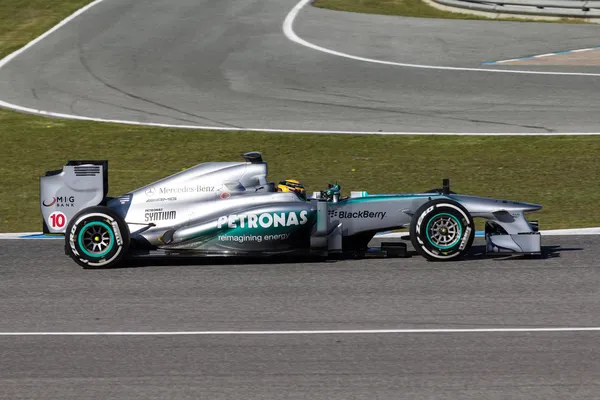 Mercedes Amg Petronas F1 takımı - Lewis Hamilton - 2013 — Stok fotoğraf