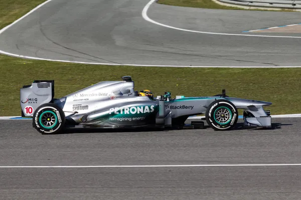 Mercedes AMG Petronas F1 Team - Lewis Hamilton - 2013 Stock Photo