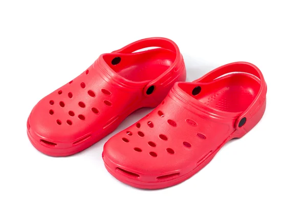 Piros gumi cipők Stock Kép