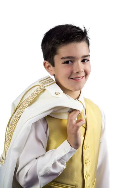 Jeune garçon dans sa première communion — Photo