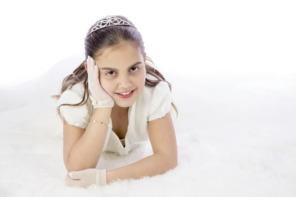 Niña en su Primera Comunión — Foto de Stock