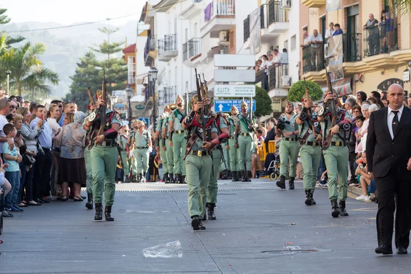 Španělská legionáře pochodující — Stock fotografie