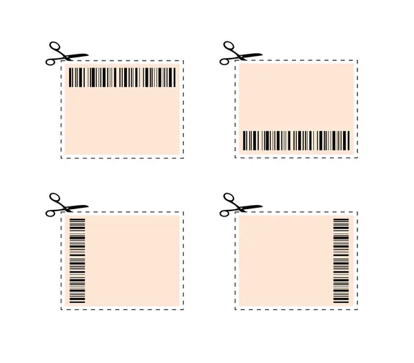 Couper des coupons et des étiquettes — Image vectorielle