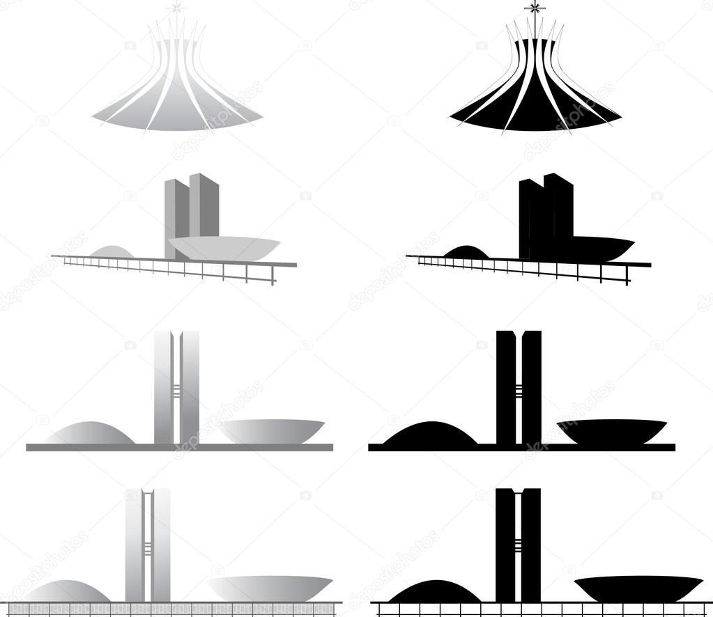 Brasilia Skyline Stock Vector. Illustration Of Isolated 32421073 E21