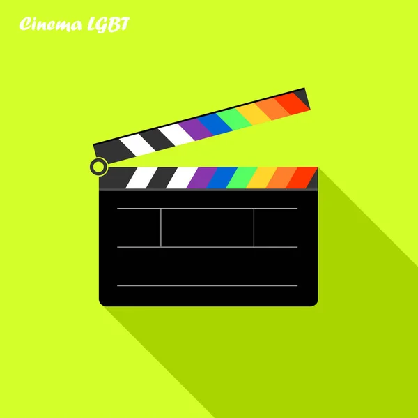Ilustracao Claquete Cinema Lgbt Cinema Serie Gay Lesbica Cinema Lesbicas — Vector de stock