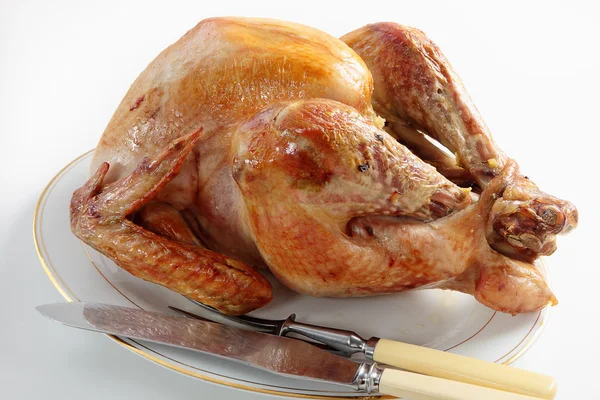 Roasted turkey for carving — Stock Photo, Image