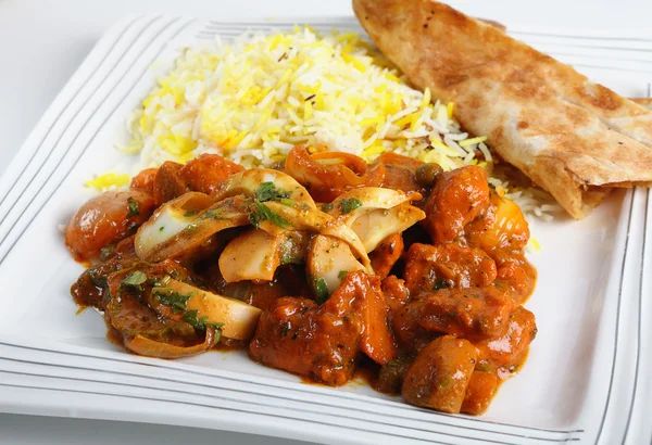 Chicken jalfrezi plate Royalty Free Stock Photos