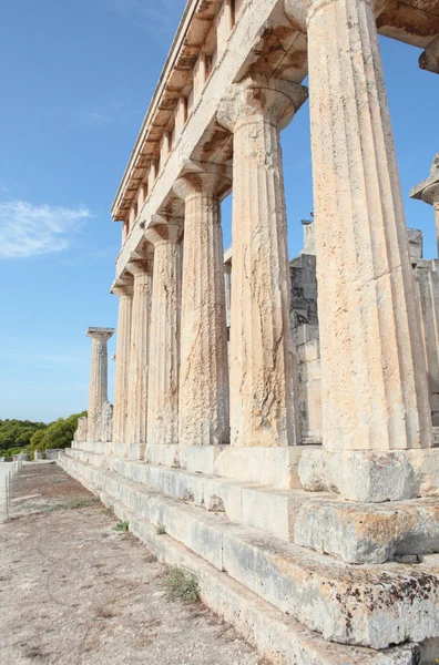 Kolom Doria di Kuil Aphaia — Stok Foto