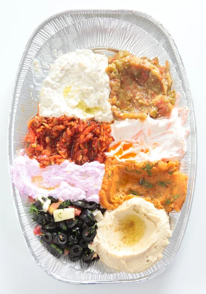 Mezze plate from above — Stock Photo, Image