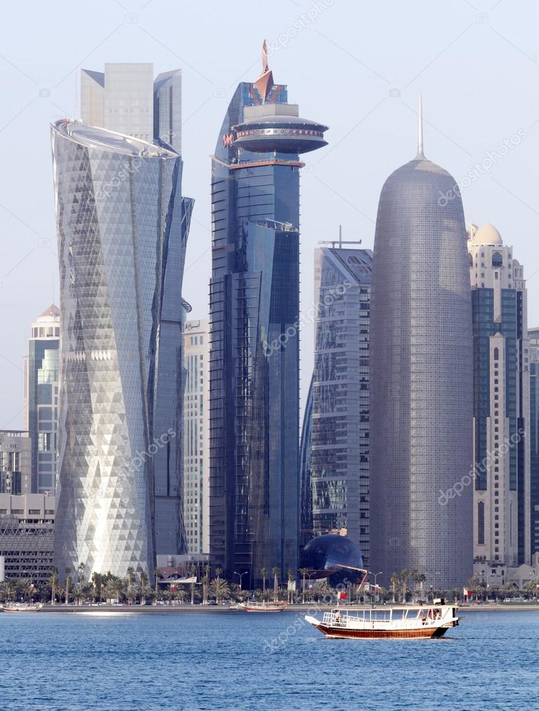 Dhow and Doha towers