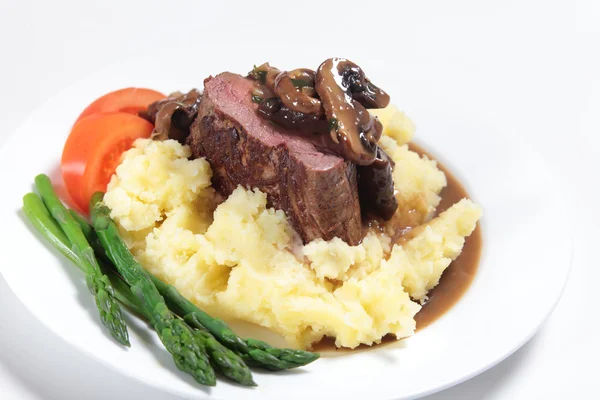 Chateaubriand and mash — Stock Photo, Image