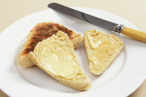 Buttered griddle scone — Stock Photo, Image
