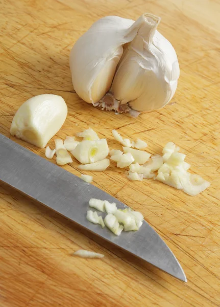 Chopped garlic — Stock Photo, Image