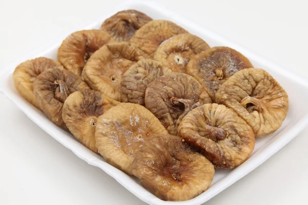 Dried figs on a tray angled — Stock Photo, Image