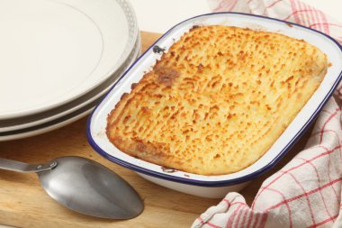 Cottage pie from the oven clipart