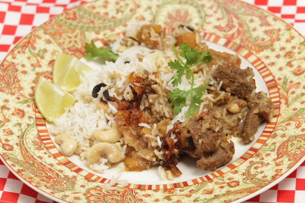 Lamb curry dinner — Stock Photo, Image